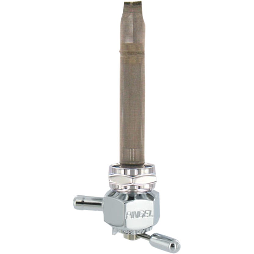 Pingel 1311-CH 22mm Smooth Hex CHR Power-Flo Fuel Valve Petcock 90 Deg Forward