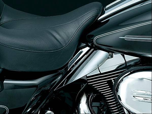 Kuryakyn Reflective Smoke Saddle Shields Heat Deflectors for Harley FLH/T '09-'17