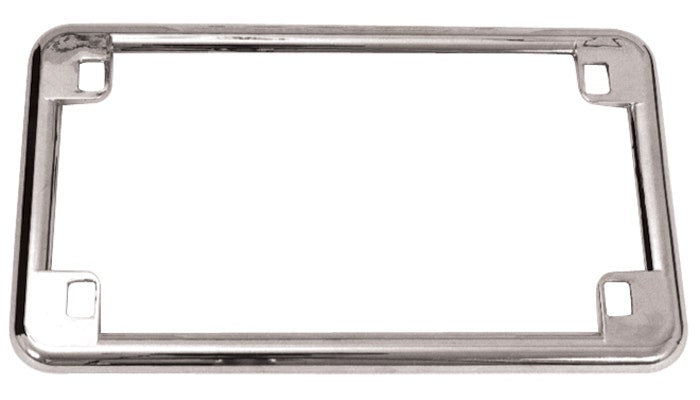 V Factor Chrome Motorcycle License Plate Tag Frame 7" x 4" Motorcycle Harley Metric