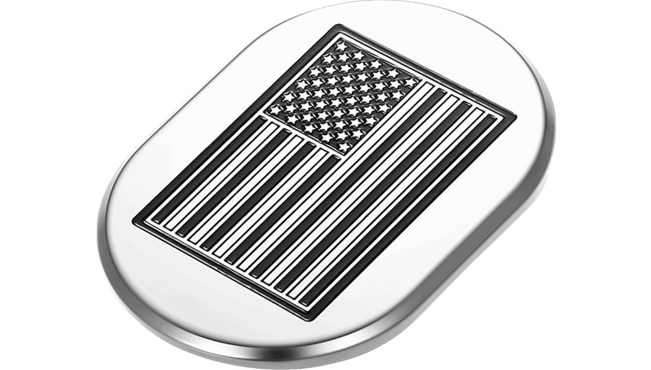Figurati Antenna Right Cover Mirror w/ Contrast Cut American Flag 4 Harley 09-23 Touring