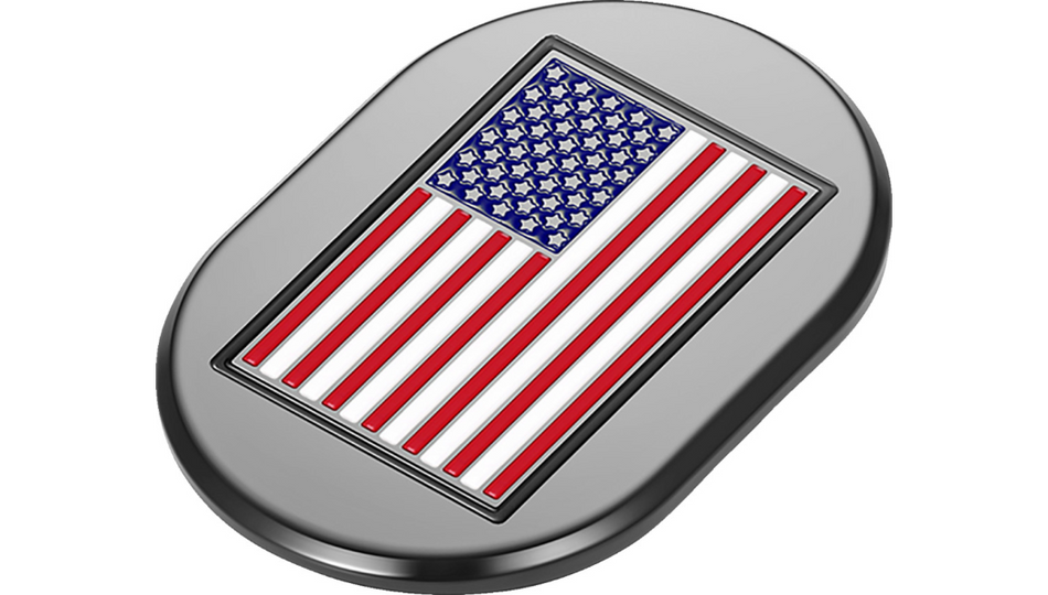 Figurati Antenna Right Cover Black w/ American Flag 4 Harley 09-23 Touring