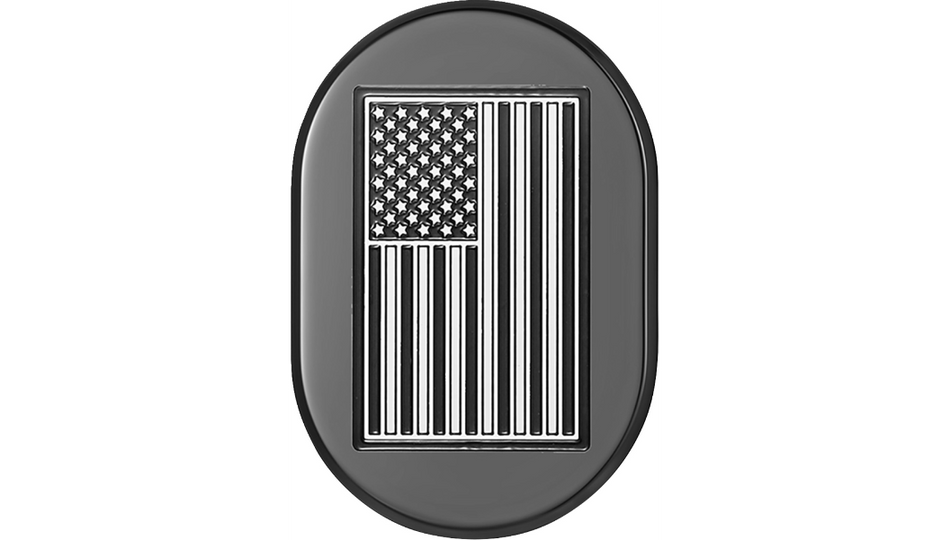 Figurati Antenna Right Cover Black w/ Contrast-Cut American Flag 4 Harley 09-23 Touring