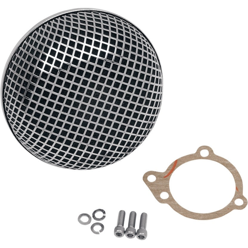 Drag Chrome "BOB" Retro Style Stage 1 Air Cleaner Harley Custom w/ Super E/G Carb