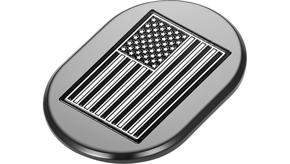 Figurati Antenna Right Cover Black w/ Contrast-Cut American Flag 4 Harley 09-23 Touring