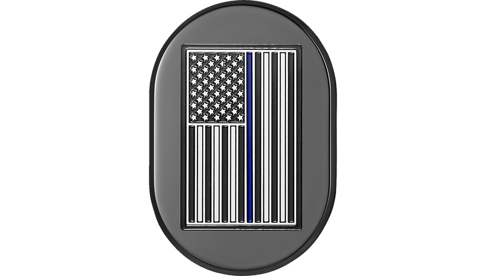 Figurati Antenna Right Cover Black w/ Blue Line American Flag 4 Harley 09-23 Touring