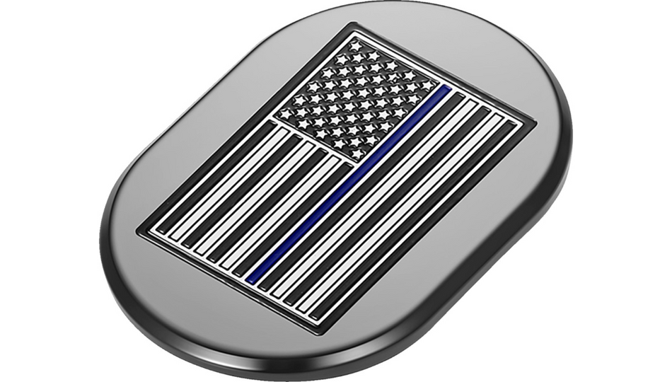 Figurati Antenna Right Cover Black w/ Blue Line American Flag 4 Harley 09-23 Touring