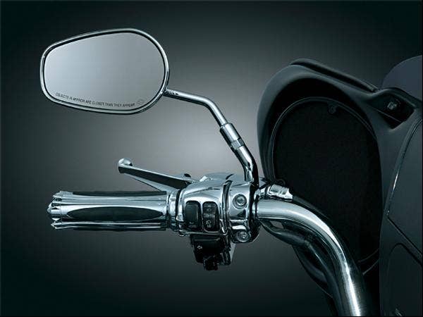 Kuryakyn 1444 Chrome Mirror Stem Extenders (pr) for Harley Round Mirrors