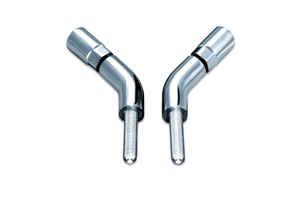 Kuryakyn 1444 Chrome Mirror Stem Extenders (pr) for Harley Round Mirrors