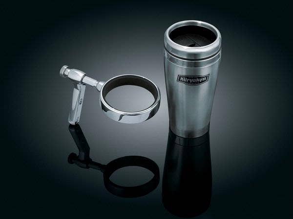 Kuryakyn Universal Perch Drink Holder with Stainless Steel Mug
