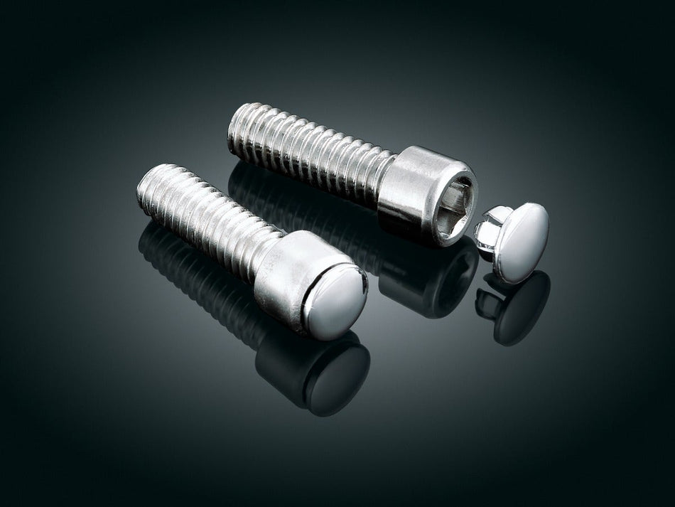 Kuryakyn Chrome Hot Spots Custom End Plugs for Allen Head Bolts 1/4" Pack of 10 | 8114