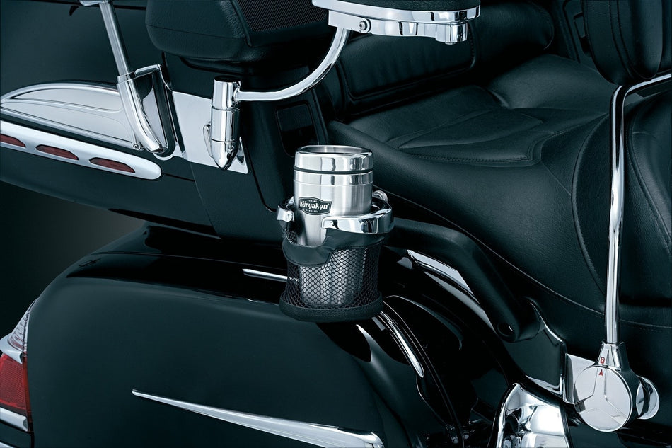 Kuryakyn 1481 Chrome Passenger Mesh Drink Holder Honda Goldwing F6B 01-17