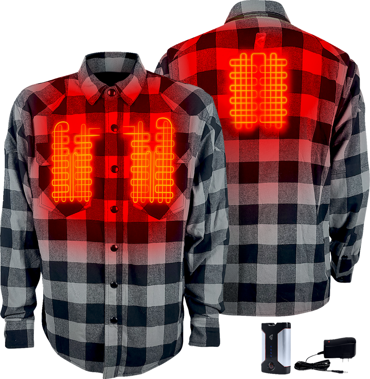 Gerbing Heated Clothing 7V Battery Powered Heated Flannel Shirt