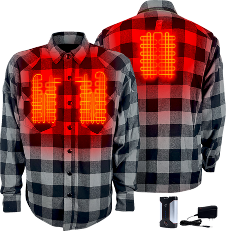 Gerbing Heated Clothing 7V Battery Powered Heated Flannel Shirt