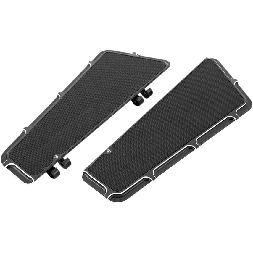 Arlen Ness Black Beveled Fusion Driver Floorboards For Harley Flh/Flt 84-13 & Flst 86-13 | 15-410