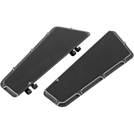 Arlen Ness Black Beveled Fusion Driver Floorboards For Harley Flh/Flt 84-13 & Flst 86-13 | 15-410