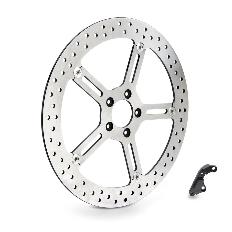 Arlen Ness 02-967 Silver Right Side Big Brake Steel Rotor 15 inch Harley Softail Dyna 00-14