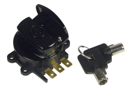 New Black Electronic Fat Bob Ignition Switch Late Style Tank Mounted Harley Repl OEM 71313-96A