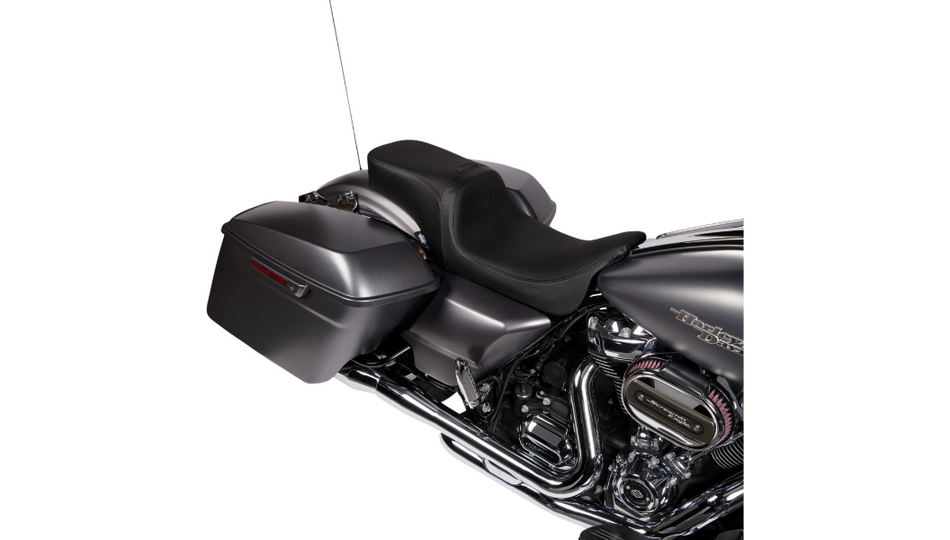 Drag Perform Predator 2-Up Smooth Vinyl Seat 4 Harley 08-23 Touring