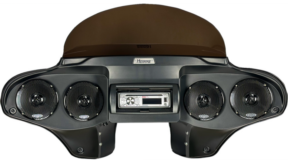 Hoppe Quadzilla Single DIN CD Player Fairing 4 Harley 15-23 FLRT