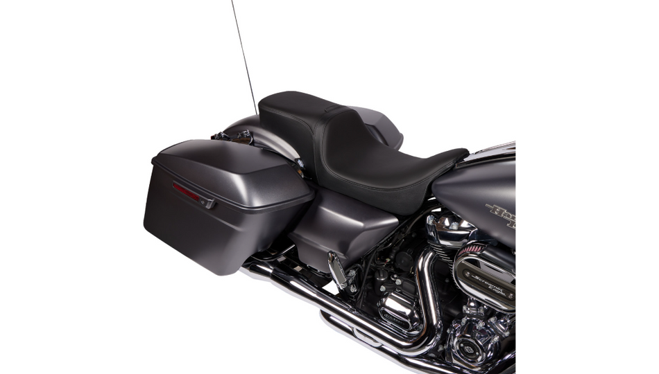 Drag Perform Predator 2-Up Smooth Leather Seat 4 Harley 08-23 Touring