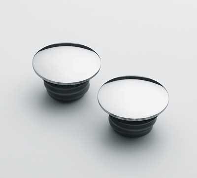 Custom Chrome Dome Chrome Gas Fuel Caps Low Profile Smooth Harley 96-up