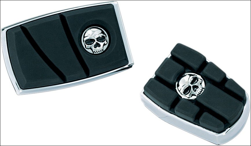 Kuryakyn 4405 Chrome Zombie Brake Pedal Pad for Harley Softail Dyna 84-19
