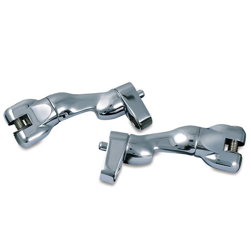Kuryakyn 7504 Chrome Adjustable Passenger Peg Mounts Harley & Indian 93-Up