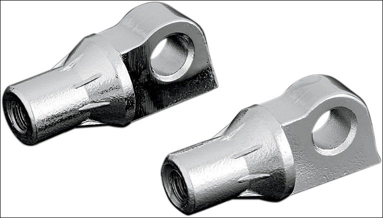 Kurykayn Chrome Tapered Male Mount Peg Adapters - Serrated