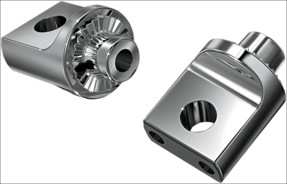Kuryakyn 8883 Chrome Splined Front Rear Non-Pivoting Male Mount Adapters Harley