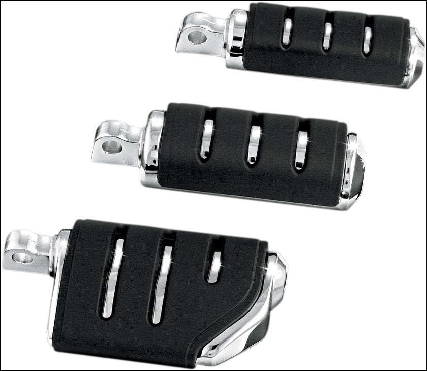 Kuryakyn 7590 Chrome Trident Small ISO-Pegs with Male Mount Adapters Harley