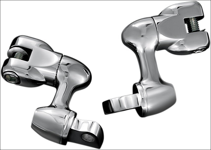 Kuryakyn Chrome 2" Adjustable Lockable Offsets with Male Mount Adapters
