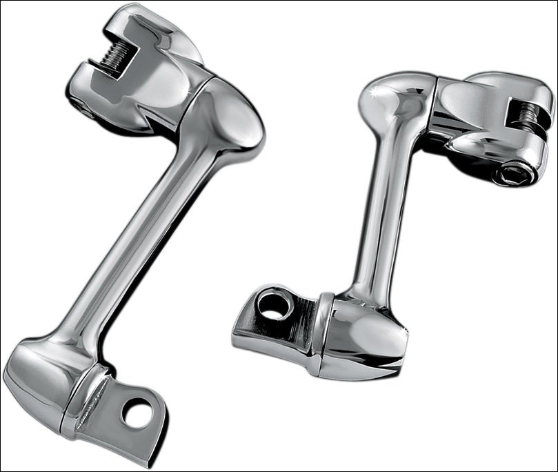 Kurykayn Chrome 4" Adjustable Lockable Offsets with Male Mount Adapters