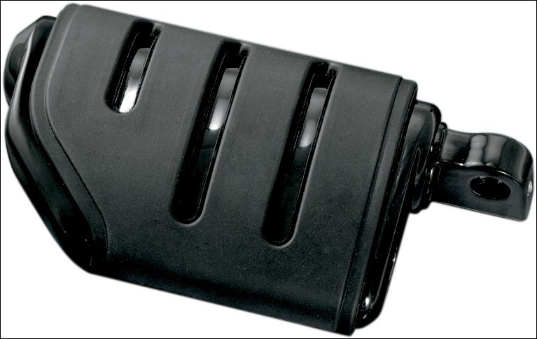 Kuryakyn 7562 Gloss Black Trident Dually ISO-Pegs with Male Mount Adapters