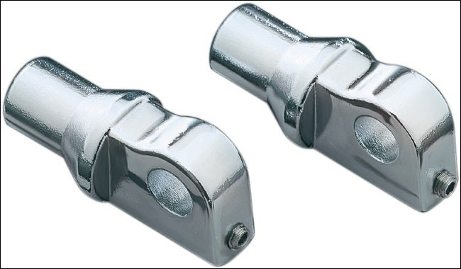 Kuryakyn Chrome Adjustable Stop Male Mount Adapters