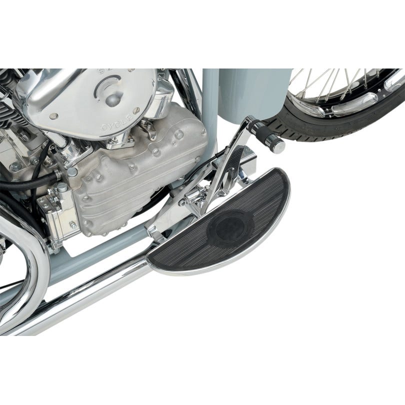 Drag Chrome Half-Moon Low Profile Driver Floorboards Harley Touring Softail FLD