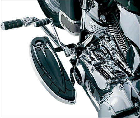 Kuryakyn 4566 Chrome Zombie Driver Floorboard Covers 84-18 Harley Traditional Boards 