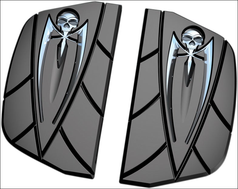 Kuryakyn Chrome Zombie Inserts for Harley D-Shaped Passenger Boards