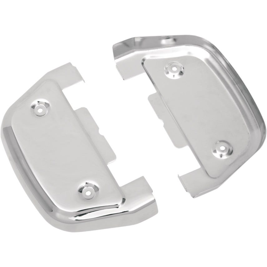 Drag Specialties Chrome Passenger Floorboard Covers for Harley FL/T FLST Models