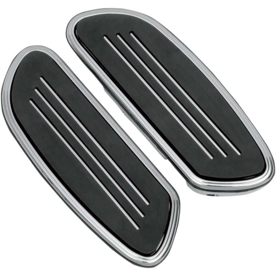 Drag Chrome Sweeper Swept Streamliner Passenger Floorboards Harley FL & Softail