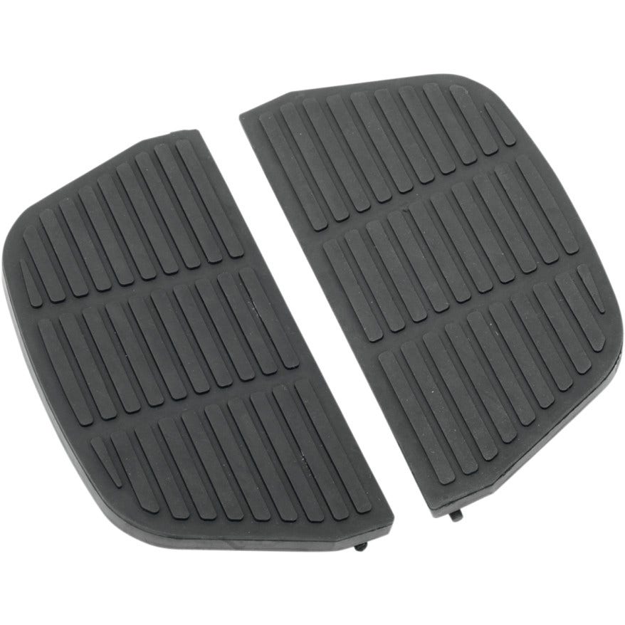 Drag Specialties Black Traditional D Shaped Passenger Floorboard Inserts Harley 86-05