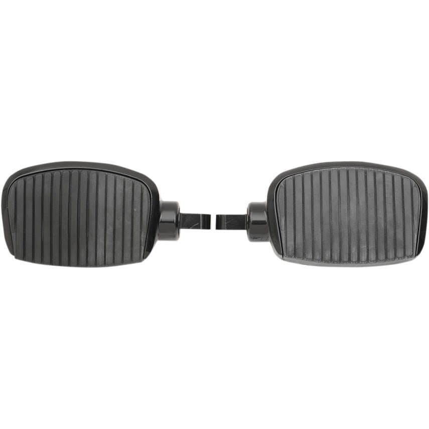Drag Black 3" Floorboards Rubber Pads w/ Male Peg Mounts for Harley or Metric