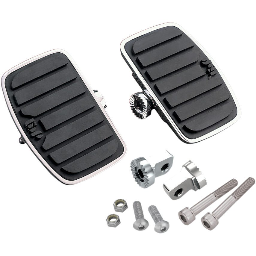 Show Chrome 7/16" Custom Cruis Style Passenger Floorboards Harley FLH/T & FLST