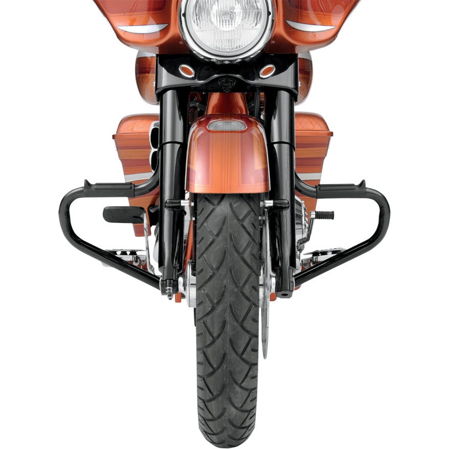 Lindby Front Gloss Black Multibar Highway Engine Guard Bar for Harley FLH/T 97-14