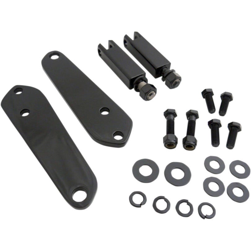Black Highway Footpeg Foot Peg Mount Kit for 91-16 Harley Dyna FXD L  1624-0280