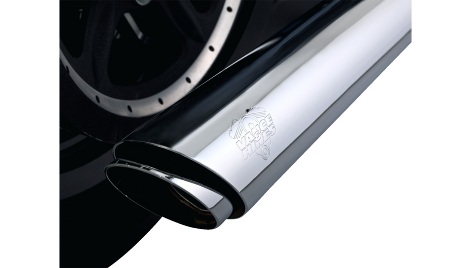 Vance & Hines Twin Slash Chrome 3" Slip-Ons Mufflers Harley XL Sportster 14-21