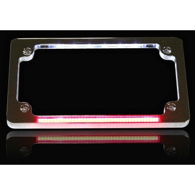 Custom Dynamics Universal Chrome Horizontal Plate Frame LED Truflex Bar Light