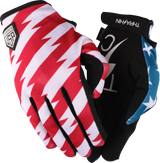 Thrashin Supply Company Stars & Bolts Stealth Black/Gray Motorcycle Gloves