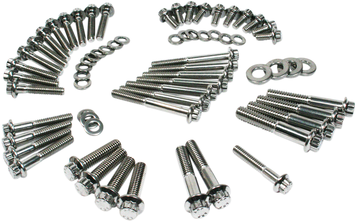 Feuling Dress-Up 12-Point External Primary/Transmission Engine Fastener Kit for 2000-2016 Harley-Davidson Touring / Softail