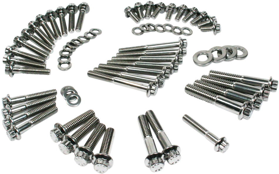 Feuling Dress-Up 12-Point External Primary/Transmission Engine Fastener Kit for 2000-2016 Harley-Davidson Touring / Softail