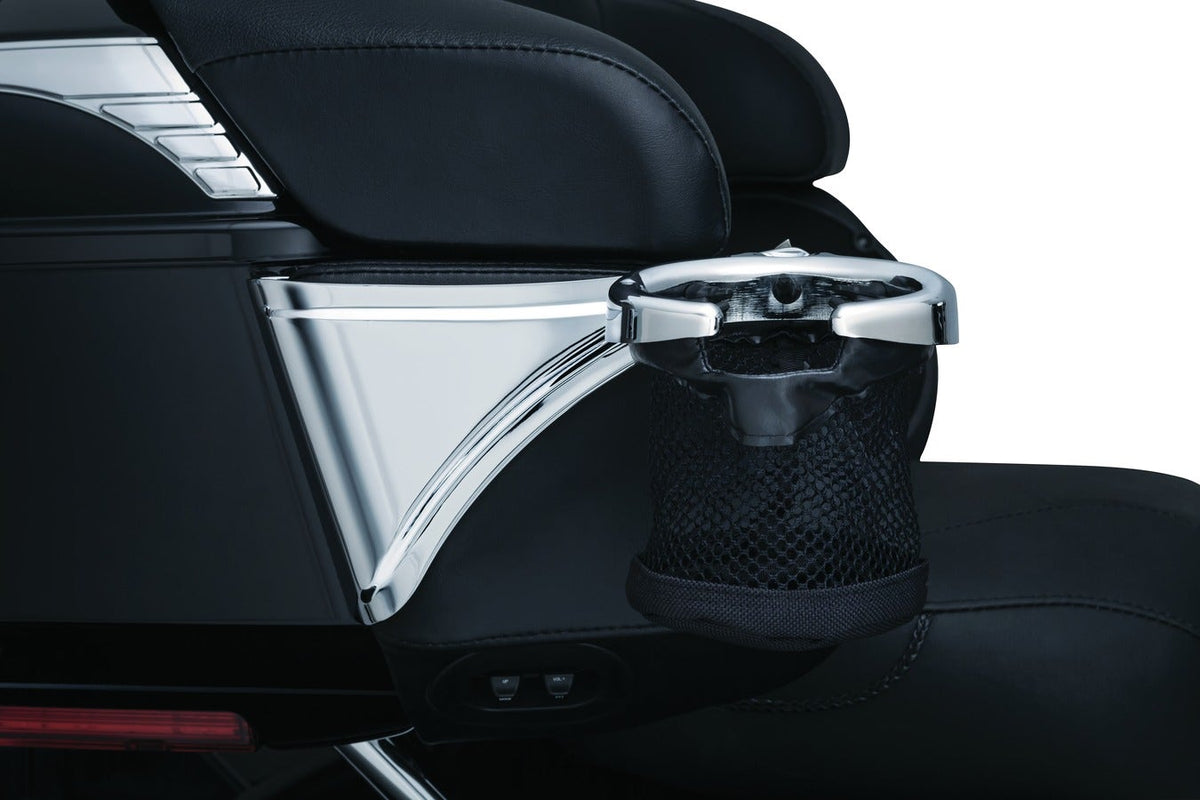 Kuryakyn Chrome Passenger Drink Holder Basket For Harley Touring-Trike 1692